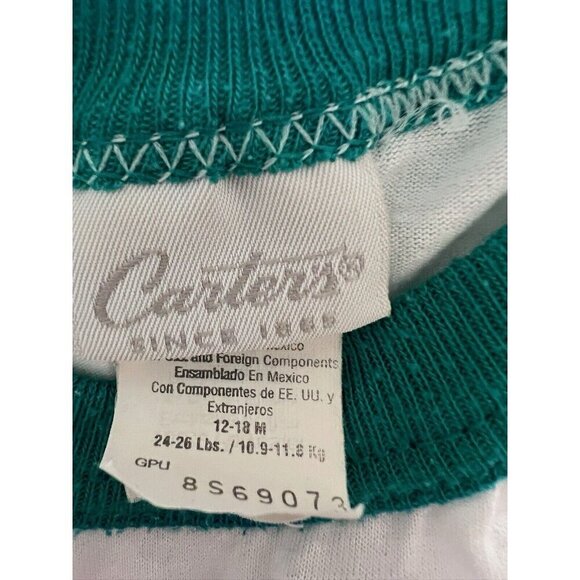 Vtg Carters Kids Bear Snap Set Top Pants Size 12-18 Months USA 80s - Picture 10 of 10